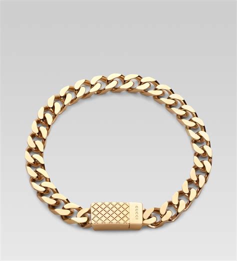 gucci gold bracelet mens price|gucci gold necklace men's.